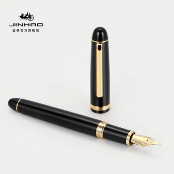 2022 Novo Jinhao X350 Kovinski Nalivno Pero, Črno Zlato, EF F M Iridium Nib Šoli Pisarniški Material Črnilo Peresa Darilo Tiskovine 0