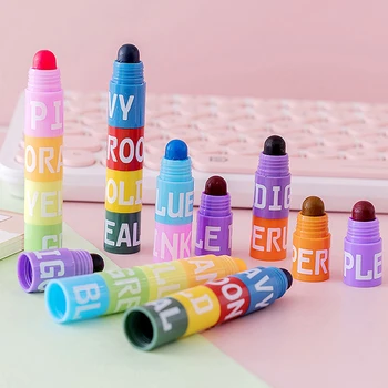 Srčkan Ustvarjalne Multi-barvni Pero Letnik Doodle Pero 6 Barv Preplete Osvetljevanje Osvetljevanje Praskanje Označevalcev