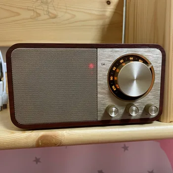 Radio, računalnik, avdio lesenih zvočnikov, Bluetooth, združljiva 5.0 večnamensko retro klasična stereo surround subwoofer AUX FM