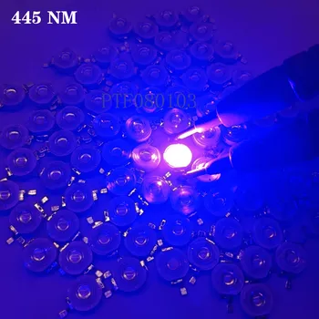 3W 45mil Čip Kraljevsko Modra 445nm~460nm LED noge žarnica svetilka kristalno diode rastlin raste svetloba svetilke deli