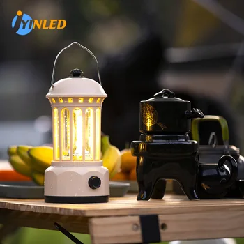 Mini Prenosni LED Kampiranje Šotor, Luč, Luči, USB Polnilne Zunanja Razsvetljava Svetilke Vrt BBQ Party Dekorativni Okoljske Svetlobe 0