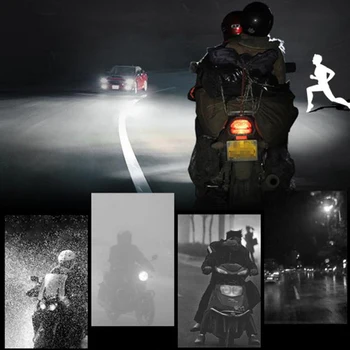 H4 LED Moto H6 BA20D LED Motocikel Smerniki Žarnice CSP Objektiv Bela meglenke Primeren za večino vozil