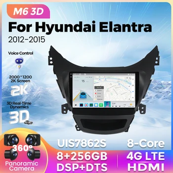 NOVI M6 3D uporabniški VMESNIK 2K Zaslon Android Vse v enem Za Hyundai Elantra 5 JK EL MD UD 2011 - 2015 avtoradio, Predvajalnik Za Carplay