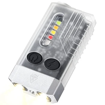 1 KOS Mini LED Keychain Svetilka, Polnilne Žep Baklo 1000LM S 14 Načini