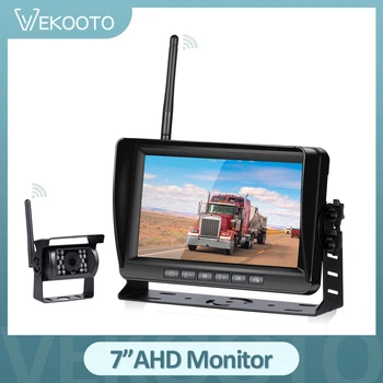 7 Palčni AHD Brezžični Avto Monitor z Vozila Pogled od Zadaj Kamero za Tovornjak, Avtobus varnostno kamero