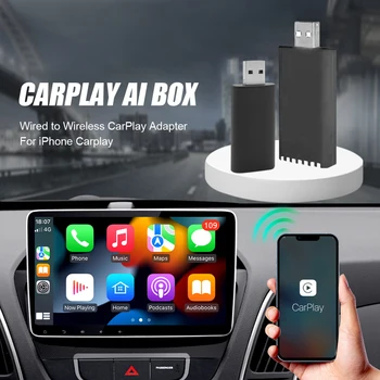 Avto Mini AI Polje za Apple Carplay Brezžični Adapter Avto OEM Žično CarPlay Do Brezžičnega CarPlay Ključ USB Plug and Play