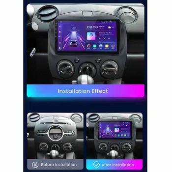 9-Palčni Avto Okvir Fascijo Adapter Za Mazda 2 Demio 2007-2014 Android Radio Dash Vgradnjo Ploščo Kit 1