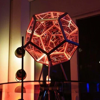 LED Nočna Lučka Vzdušje Božič luči za Dom, pisarne Dekoracijo Otroke Darila 3D Art Kul Neskončno Dodecahedron 1