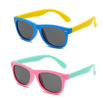 Novo Polarizirana Otroci sončna Očala Kvadratni Silikonski Prilagodljiv Otrok Fantje Dekleta sončna Očala Baby Odtenki Očala UV400 Oculos 1