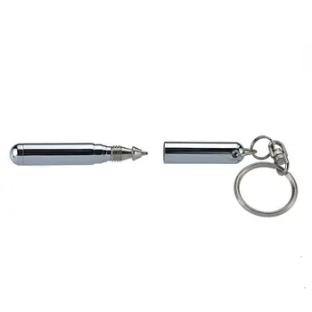 Zložljive Pero Key Ring Extendible Pero Iz Nerjavečega Jekla Podaljša Pen Mini Telescoping Podpis Kemični Svinčnik Zunanji Material 2