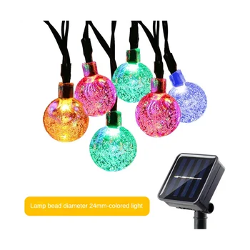 Solar Sijalke Kristalno Kroglo 8 Načini 5M LED Niz Luči Pravljice Luči Venci za Božično zabavo na Prostem Dekoracijo 3