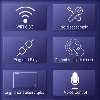 RGB Pisane Carplay Brezžični vmesnik Smart AI Okno Avtomobila OEM Žično Carplay Do Brezžičnega Carplay USB Ključ Avtomobila Igrajo Plug and Play 3