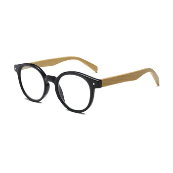 Novo Bambusa Stopala Obravnavi Očala Moških Ultra-Lahkih Krog Zaščito Za Oči Vintage Proti Utrujenosti Udobno Očala +1.0 + 4.0 4