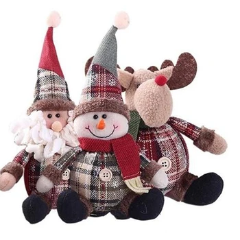 Snežak Jelena Obesek Dekor Božič Visi Drevo Ornament Vesel Božič Okraski Za Božično Darilo Lutke Santa Claus Lutka 4