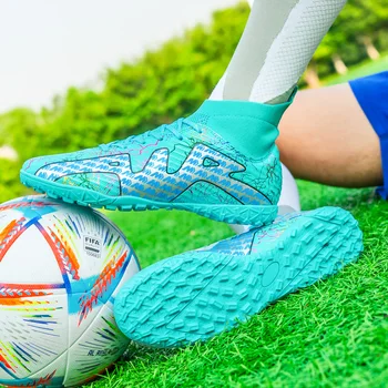 Neymar Zrak/ Nogometni Čevlji Kakovosti Nogometni Čevlji Ourdoor Debelo Futsal Nogomet Usposabljanja Zavezat TFAG Unisex Chuteira Cleats 4