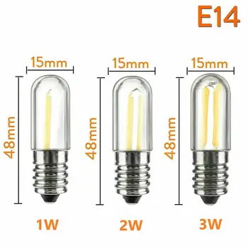 Mini E14 LED Žarnica Super Svetla 1W 2W 3W možnost zatemnitve Hladilnik Zamrzovalnik Žarnice Žarnica Luči Varčevanja z Energijo, Hladilnik Viseče Mini Svetilka 5