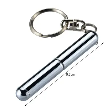 Zložljive Pero Key Ring Extendible Pero Iz Nerjavečega Jekla Podaljša Pen Mini Telescoping Podpis Kemični Svinčnik Zunanji Material 5