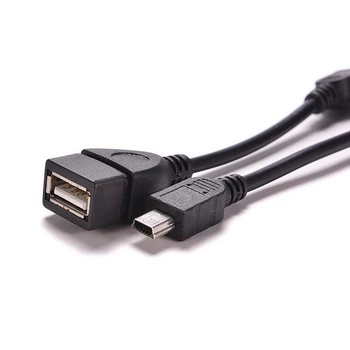 10 cm Črna 5pin Mini USB Moški Na USB 2.0 Tip A Ženski Host OTG Adapter Kabel usb OTG Kabel Za mobilni telefon, MP3, MP4 Fotoaparat 5